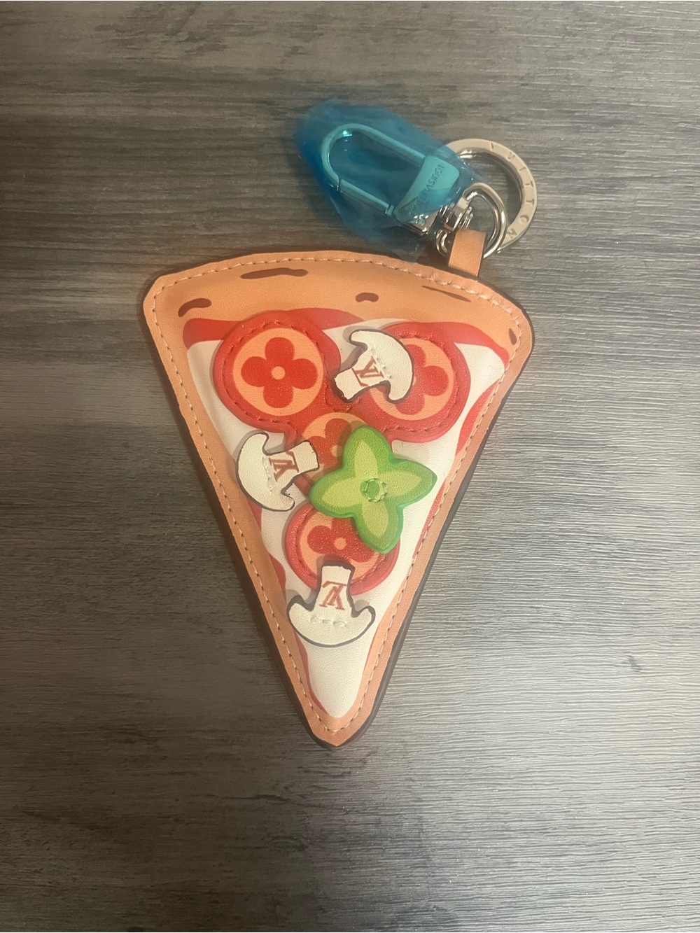 Luxury Fashion Pizza Slice Keychain